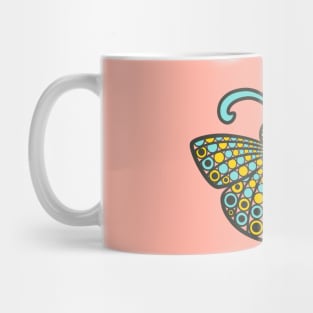 RETRO BUGS BUTTERFLY Cute Friendly Graphic Cartoon Bug - UnBlink Studio by Jackie Tahara Mug